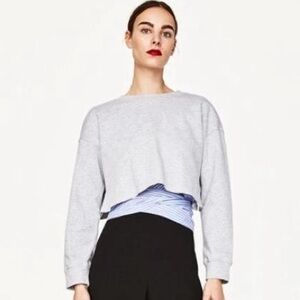 Zara Cream Ribbed Knit Sweater